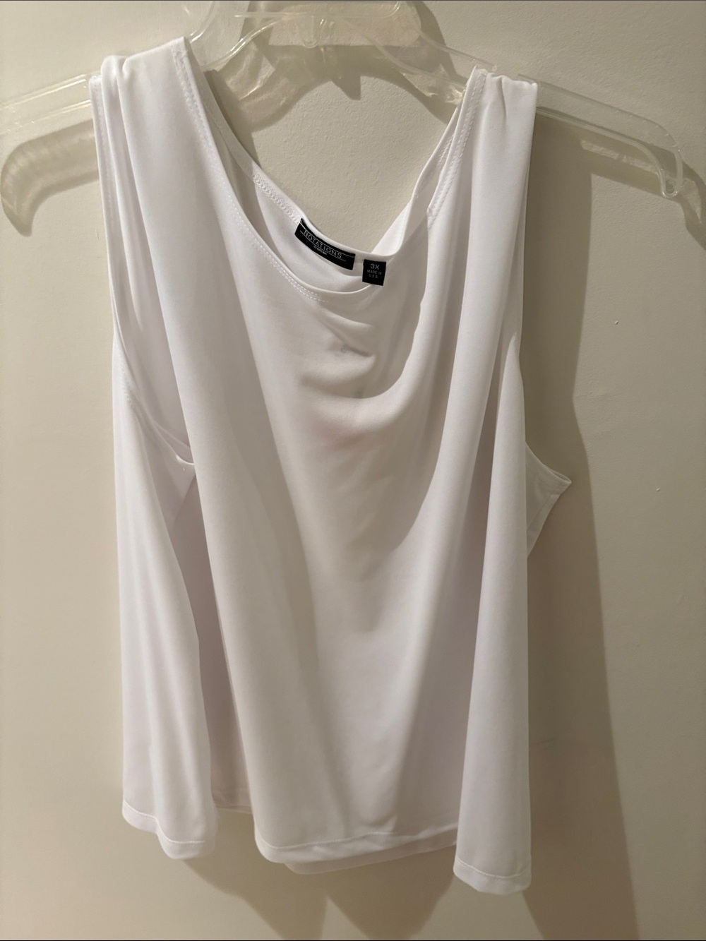 Worthington White Cowl Neck Sleeveless Tank